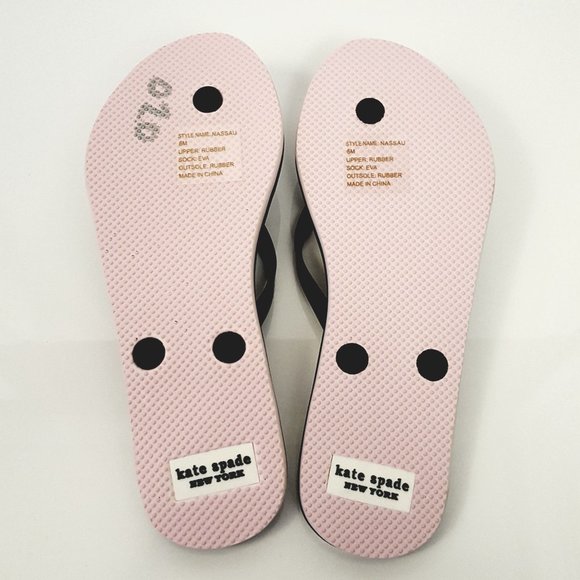 Kate Spade Nassau Striped Flip Flops Size 6 - Picture 9 of 10